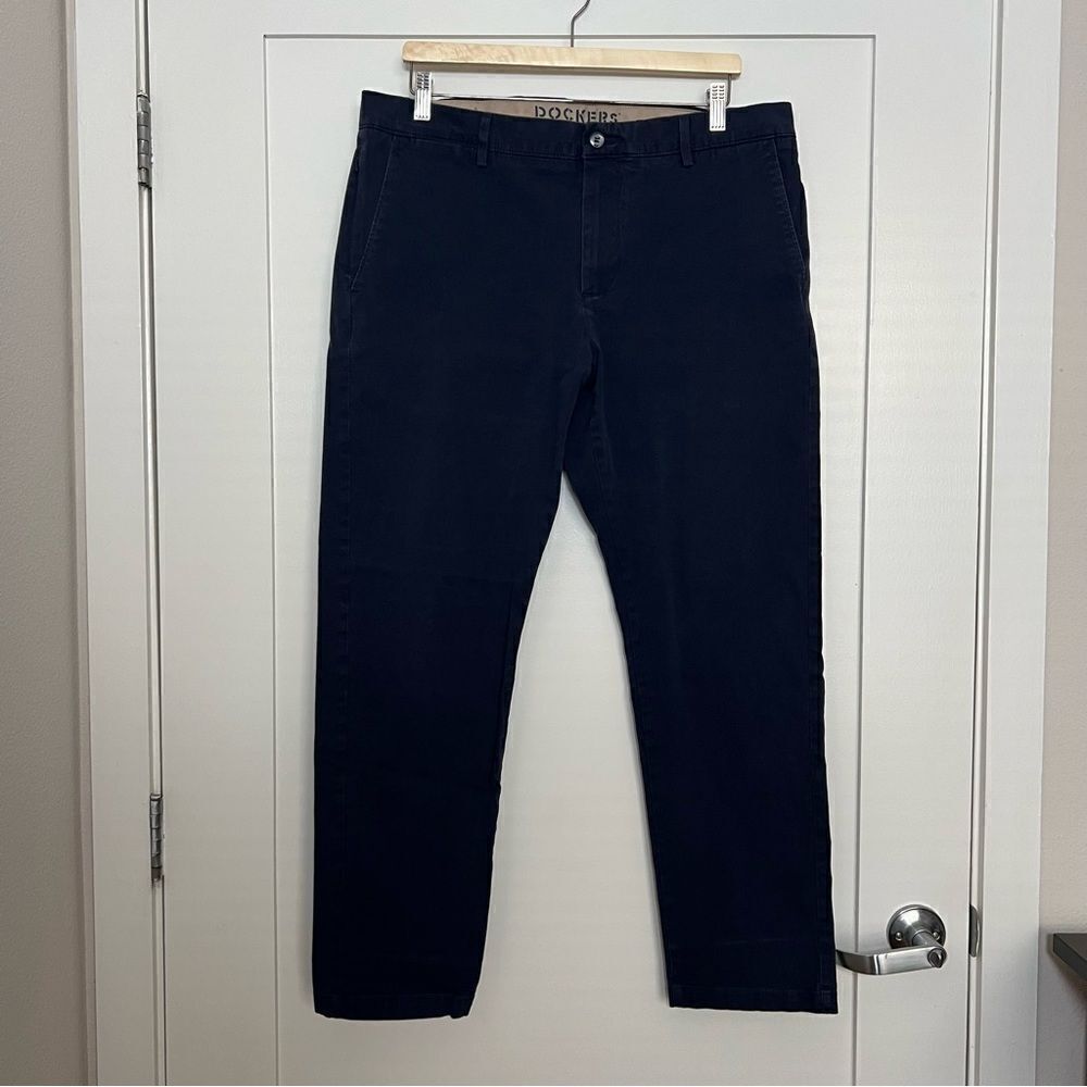 Dockers Pants Mens Size 36x30 Blue Smart Flex 360 Slim Fit Tapered Leg Workwear